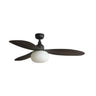 Ventilador de techo PALMA M marrón oscuro FARO 34301WW-11L con luz, mando a distancia, motor DC, acero, cristal y ABS, para ventilación interior y exterior