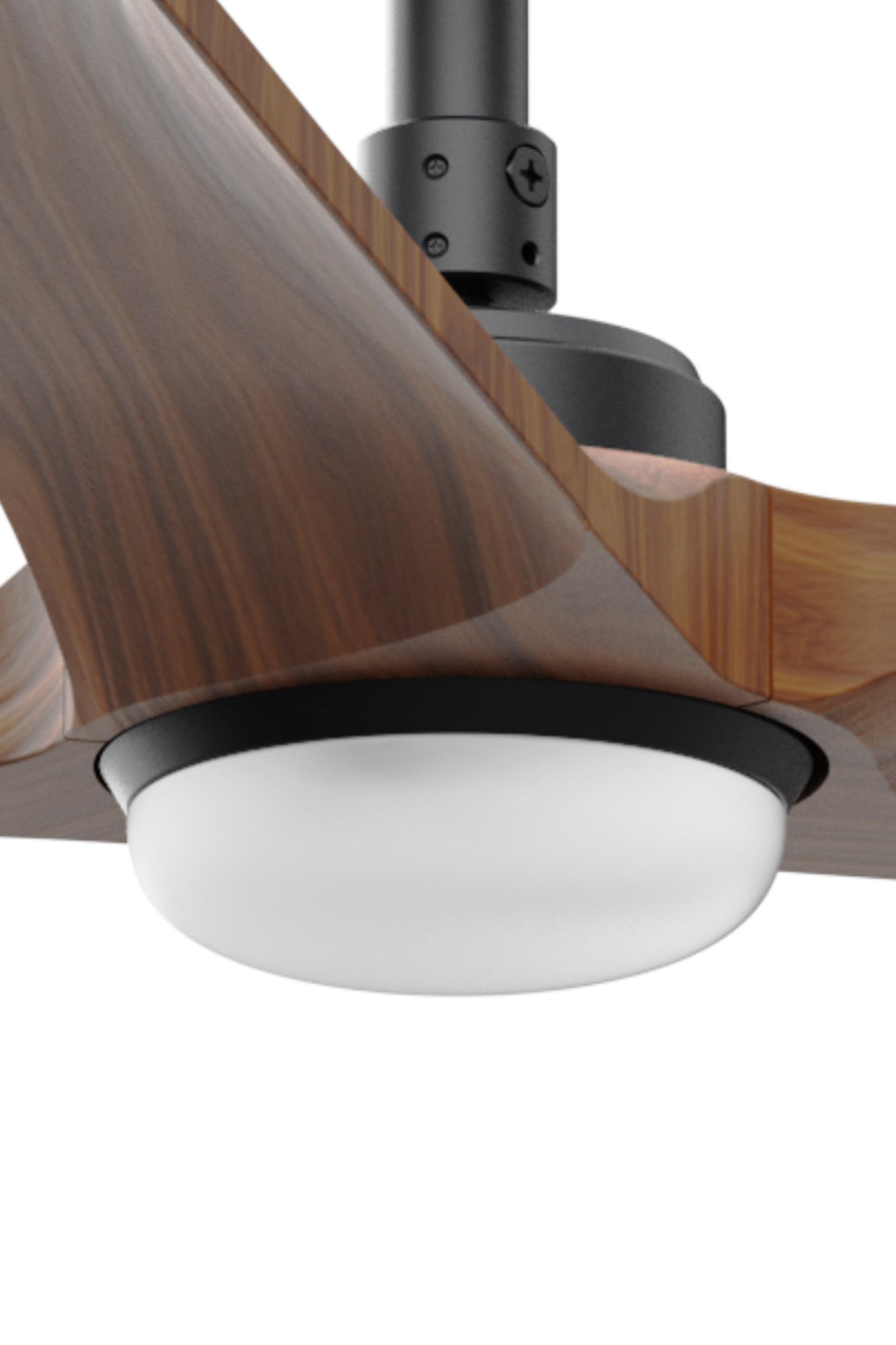 Kit de luz LED negro mate HEY/HEYWOOD CCT para faro de techo con ventilación, dimable y regulable en temperatura de color, ideal para iluminación LED en hogares modernos