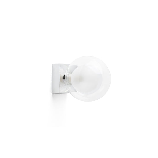 Aplique de pared PERLA en cromo FARO 40086, luminaria superficie para baño e iluminación de espejo en acero y cristal