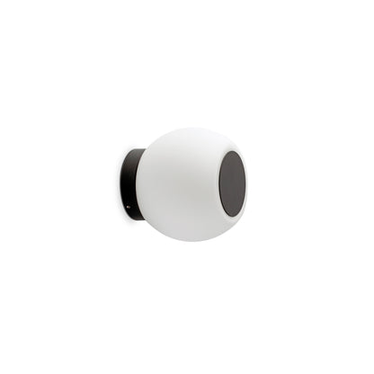 Lámpara de pared aplique plafón LED MOY negra FARO 40093, luminaria superficie interior en acero y cristal, diseño contemporáneo IP44 para baño