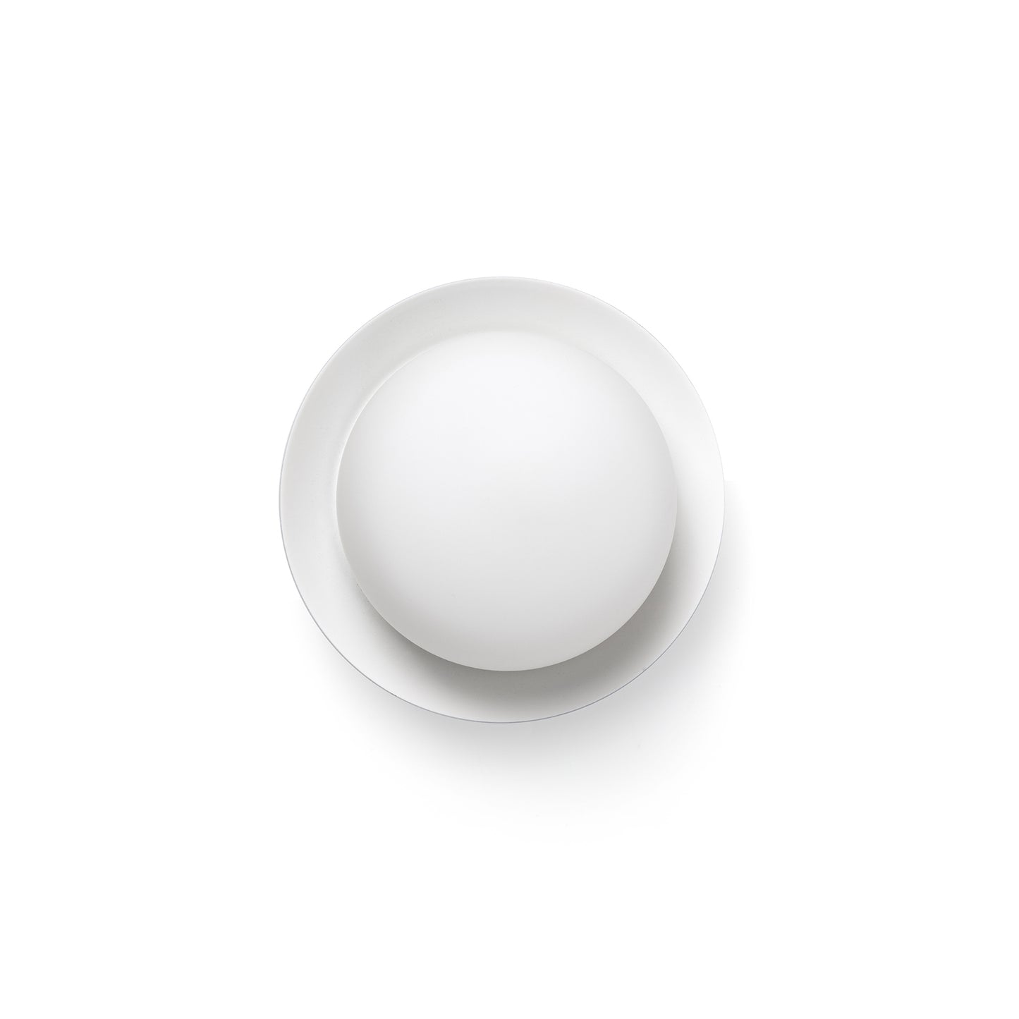 Aplique pared y plafón MAY Blanca de Faro modelo 40095, luminaria interior de superficie en acero y cristal IP44 para baño, LED cálido 2700K