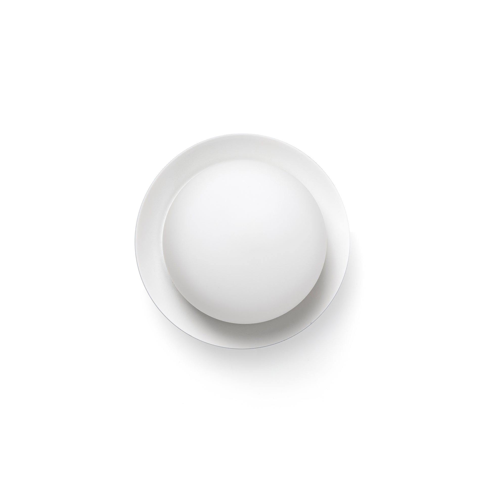 Aplique pared y plafón MAY Blanca de Faro modelo 40095, luminaria interior de superficie en acero y cristal IP44 para baño, LED cálido 2700K