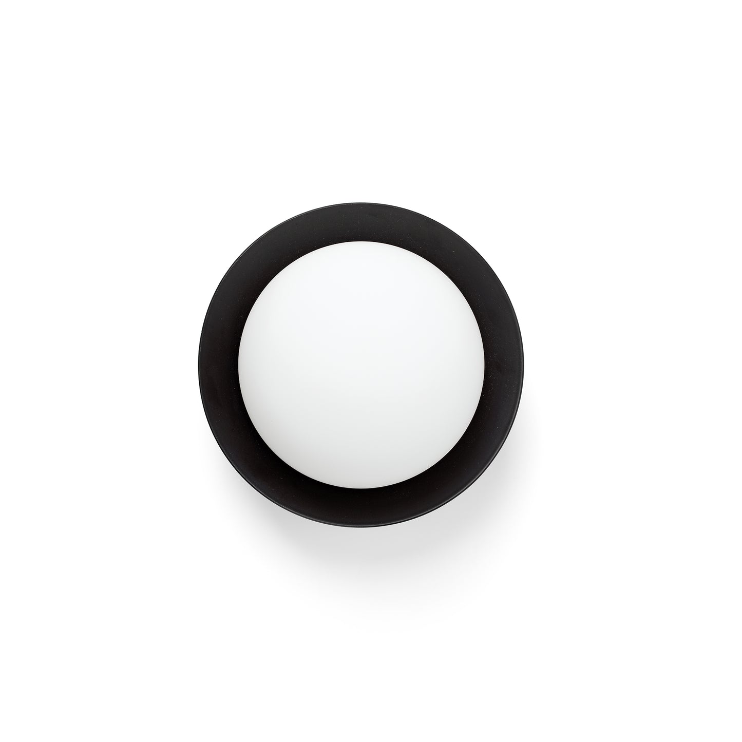 Aplique de pared plafón MAY negra FARO 40096, luminaria superficie interior en acero y cristal, IP44 baño, LED cálida