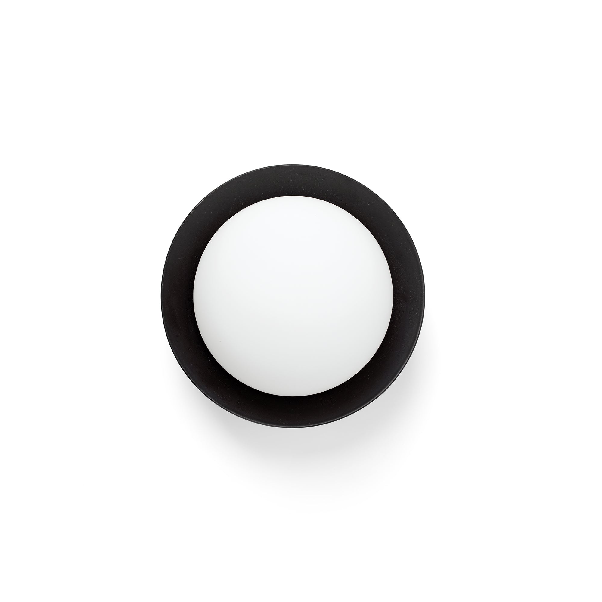 Aplique de pared plafón MAY negra FARO 40096, luminaria superficie interior en acero y cristal, IP44 baño, LED cálida