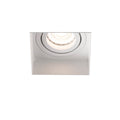 Luminaria empotrable HYDE SQ blanca cuadrada orientable sin marco FARO 40112, iluminación interior techo acero IP20 GU10 LED, colección 4011 blanco mate