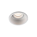 Luminaria empotrable HYDE R blanca redonda orientable de FARO, modelo 40118, diseño minimalista en acero para iluminación interior de techo con bombilla GU10 LED, ideal para hogar y oficina.
