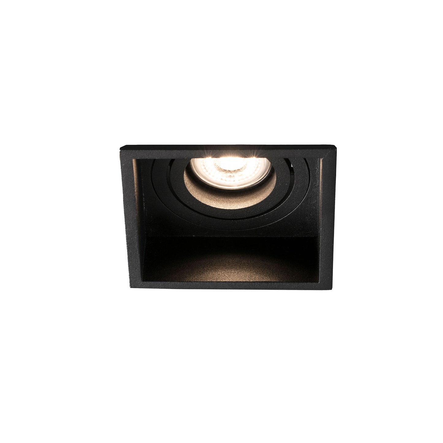 Luminaria empotrable HYDE SQ negro mate cuadrado orientable GU10 LED para techo interior en acero - FARO 40121