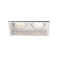Luminaria empotrable HYDE SQ 2L blanco mate cuadrado orientable FARO 40126 para iluminación de techo interior con bombilla GU10 LED diseño minimalista para hogar y oficina