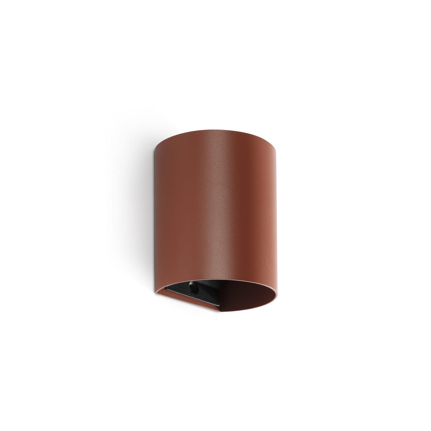 Aplique de pared SOLE redondo en terracotta FARO 40525, luminaria superficie interior de aluminio y acero con diseño elegante para iluminación hogar