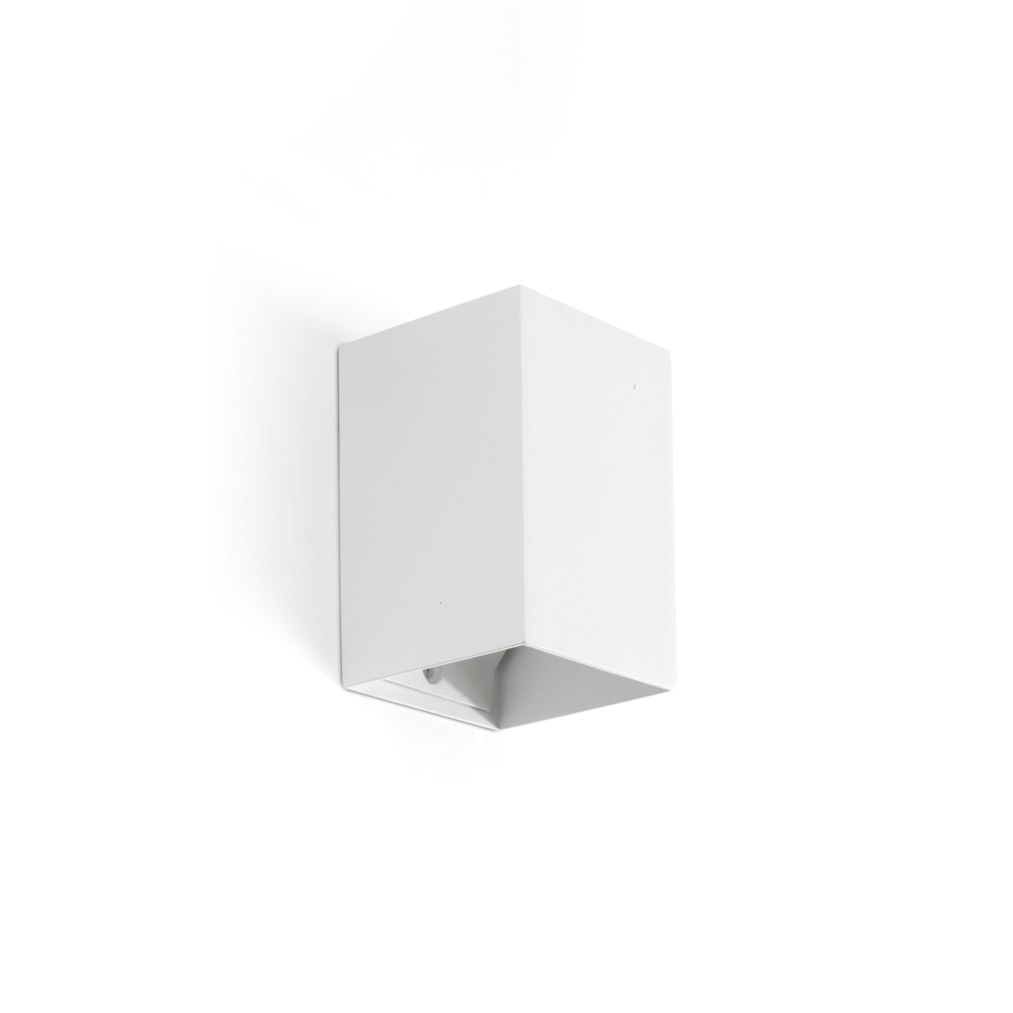 Aplique de pared LUNE cuadrado blanco FARO 40530, luminaria de superficie interior en aluminio y acero para iluminación hogar moderno