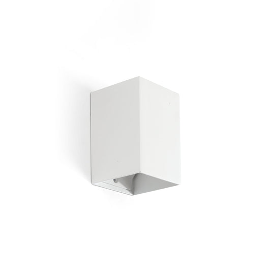 Aplique de pared LUNE cuadrado blanco FARO 40530, luminaria de superficie interior en aluminio y acero para iluminación hogar moderno
