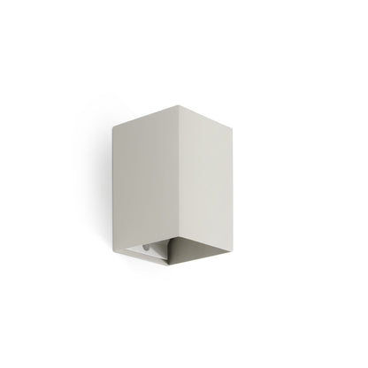 Aplique de pared Lune cuadrado gris FARO 40532, luminaria superficie moderna en aluminio y acero con bombilla GU10 LED, diseño minimalista para iluminación interior en hogar contemporáneo