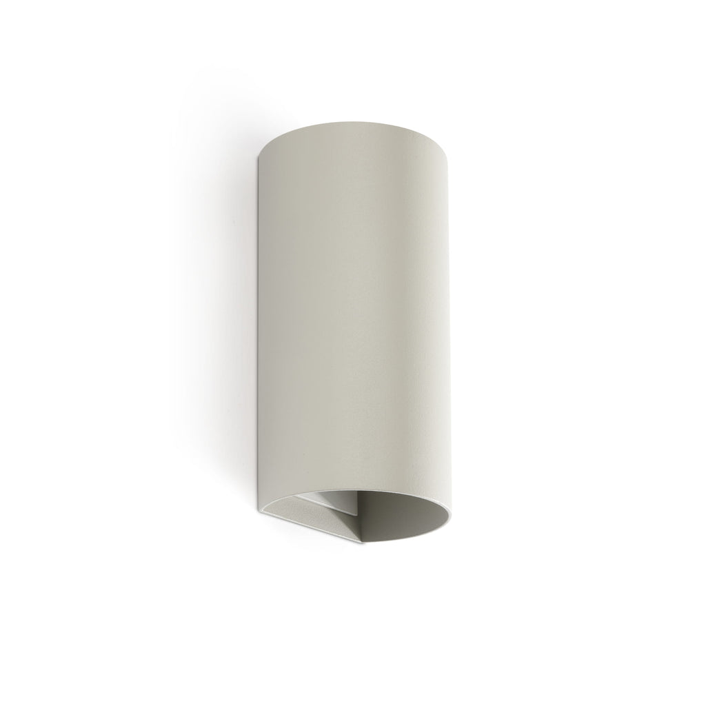 Aplique de pared Sole 2L gris redondo Faro serie 40540, luminaria superficie moderna en aluminio y acero para iluminación interior indirecta del hogar