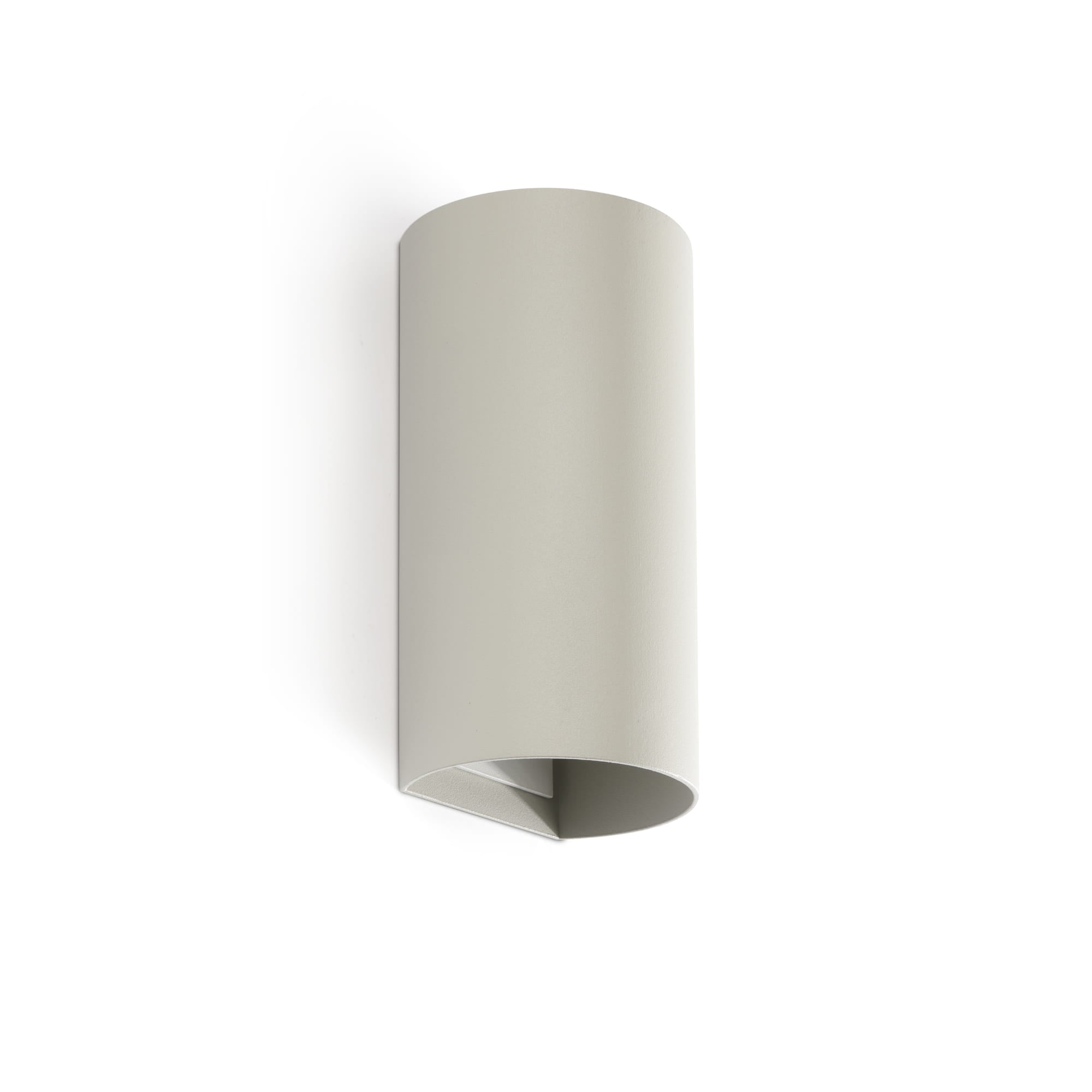 Aplique de pared Sole 2L gris redondo Faro serie 40540, luminaria superficie moderna en aluminio y acero para iluminación interior indirecta del hogar
