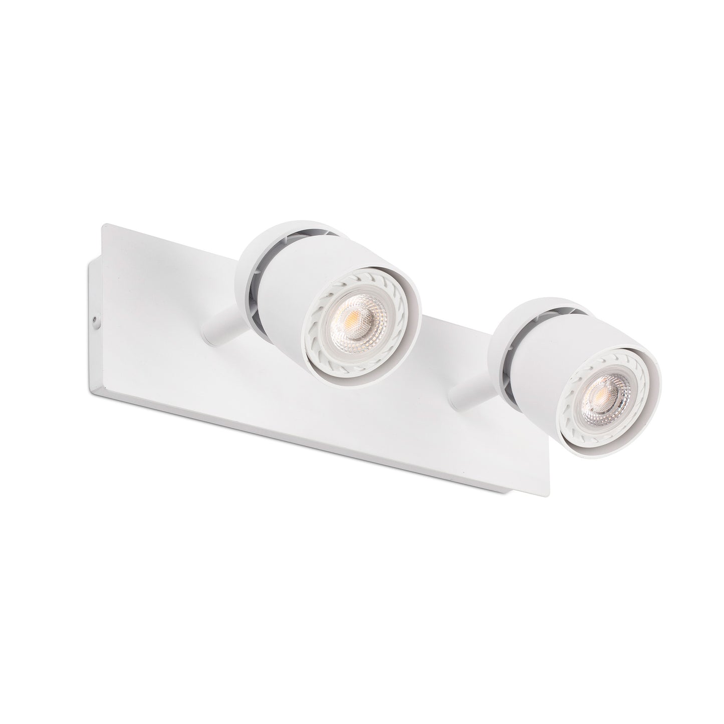 Aplique de pared COCO 2L blanco FARO 40664 - Luminaria LED interior de superficie en acero ABS para hogar moderno