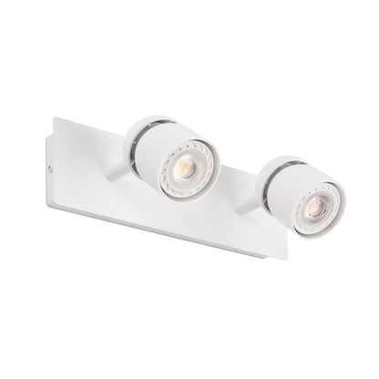 Aplique de pared COCO 2L blanco FARO 40664 - Luminaria LED interior de superficie en acero ABS para hogar moderno