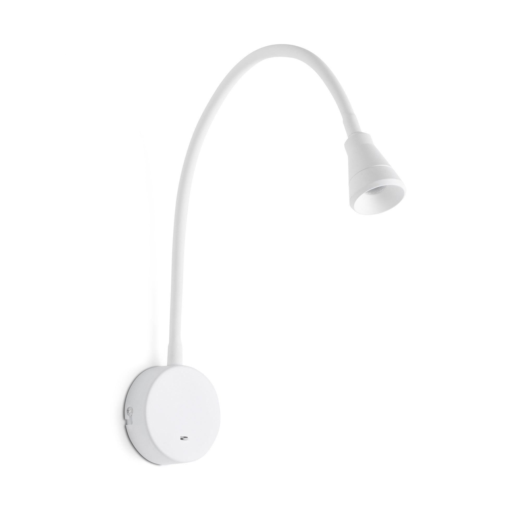 Lámpara de pared Aplique Lector BEL blanco mate FARO modelo 41029, luminaria de superficie LED interior en aluminio y acero para lectura en hoteles