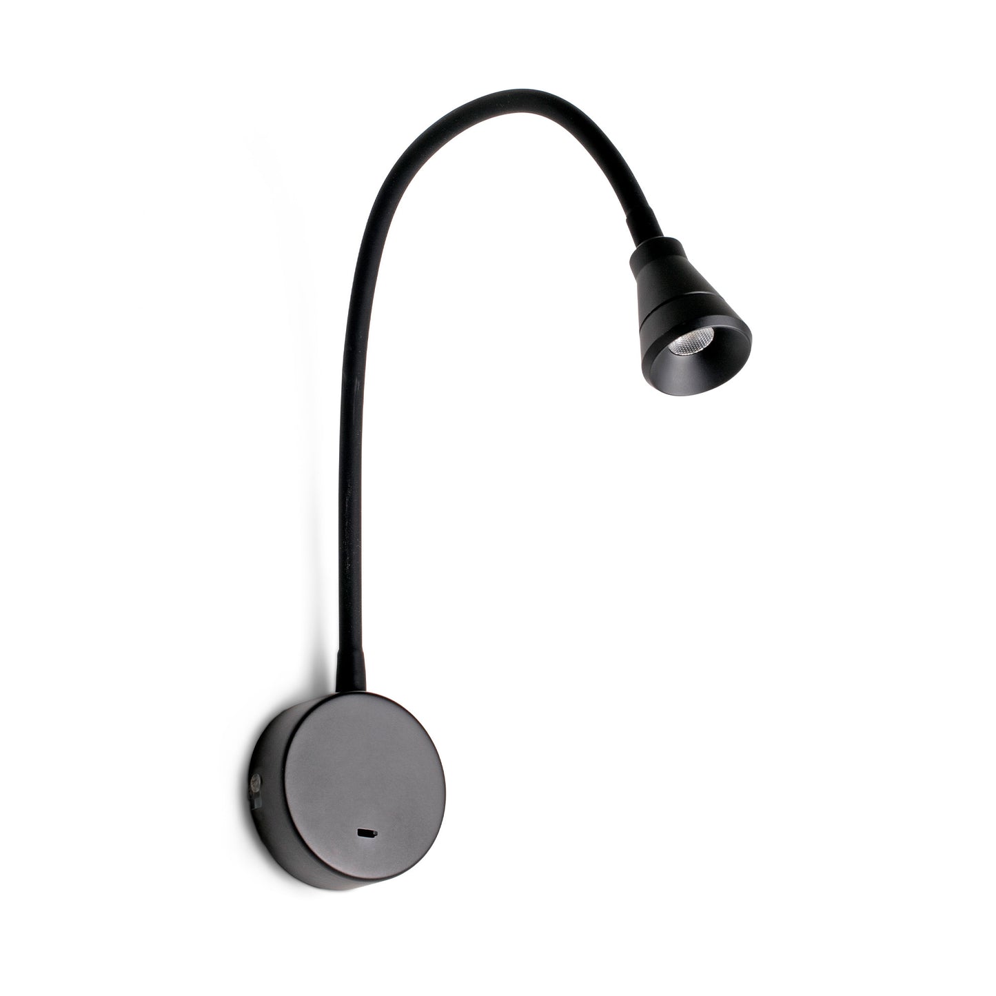 Lámpara de pared BEL negro mate FARO modelo 41030, luminaria de superficie interior en aluminio y acero, ideal para hoteles y habitaciones con LED 3000K cálido