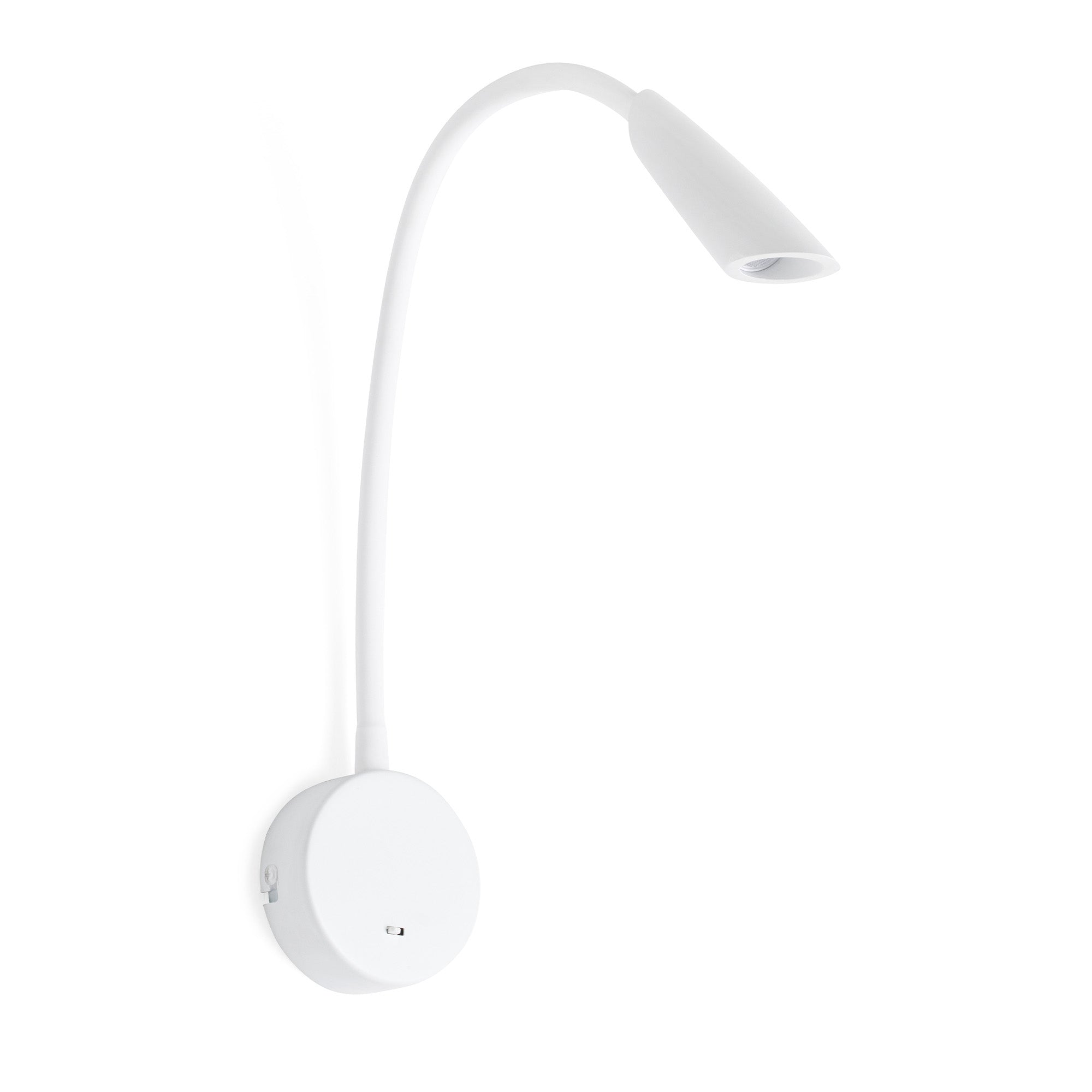 Aplique lector LED blanco Boken Faro 41031, luminaria de pared articulada interior en blanco mate, LED 3W 3000K superficie