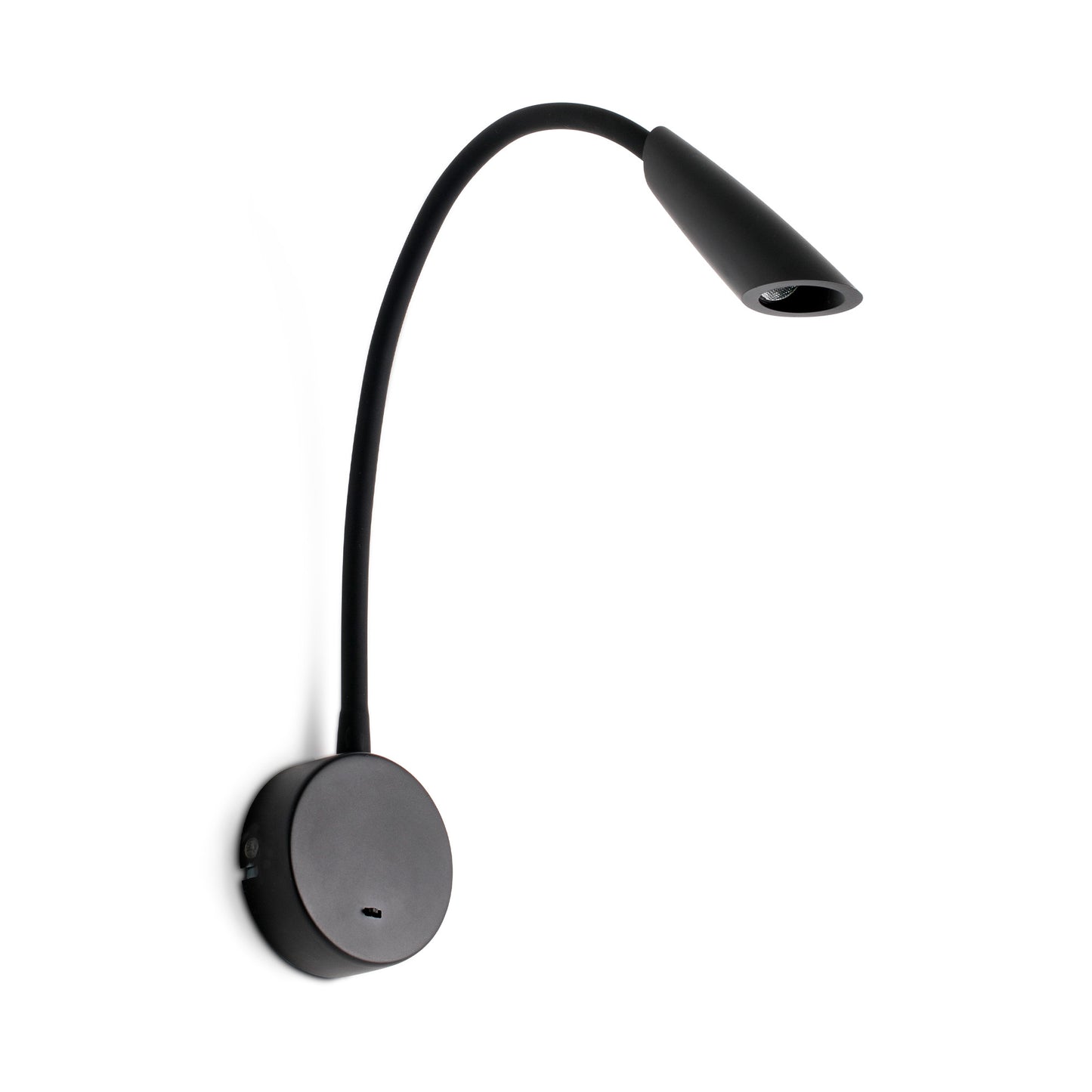 Aplique lector LED Boken negro modelo Faro 41032, luminaria de superficie articulada para pared interior, luz lectura LED hogar