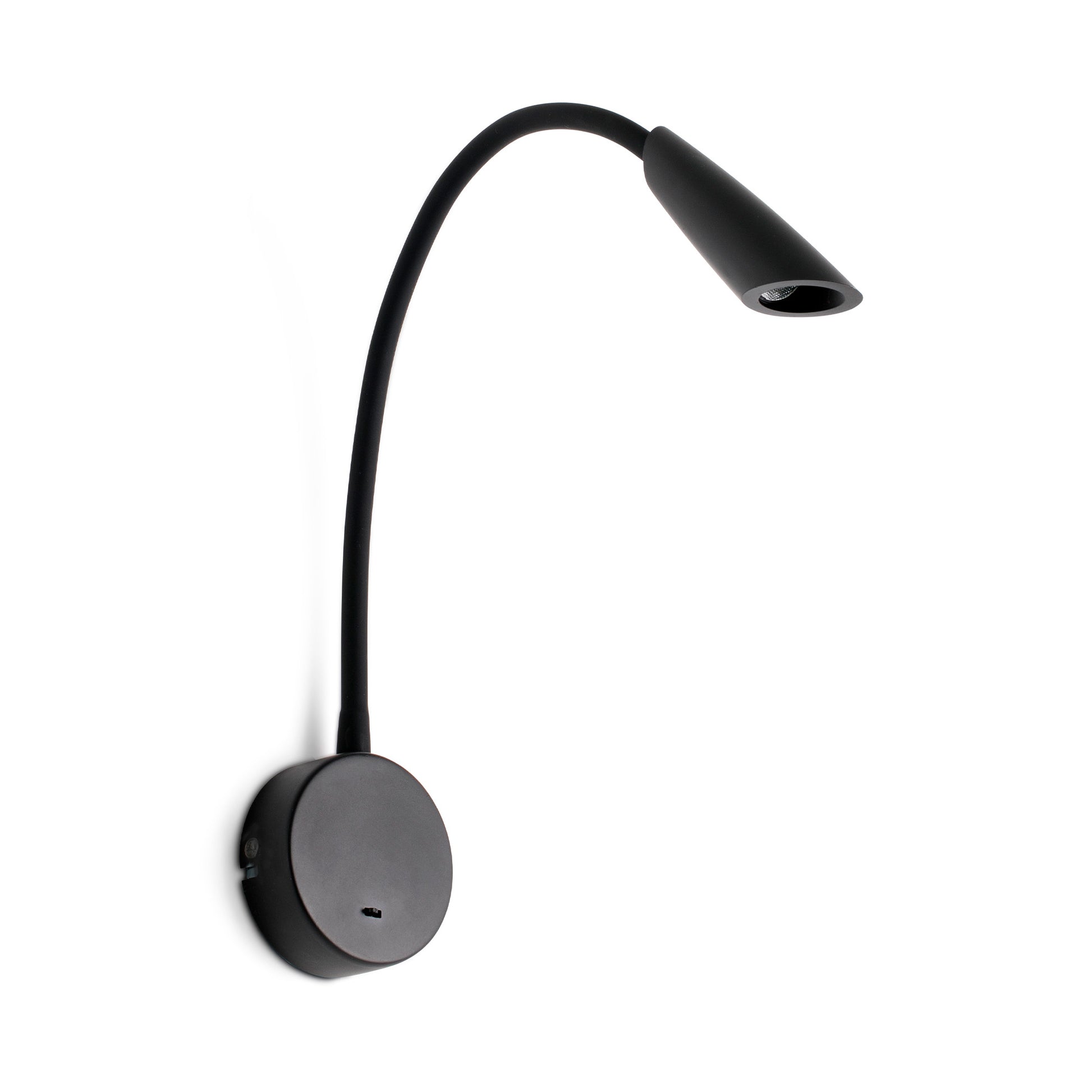Aplique lector LED Boken negro modelo Faro 41032, luminaria de superficie articulada para pared interior, luz lectura LED hogar