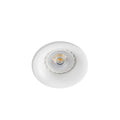 Luz empotrable NEÓN R en blanco mate de aluminio FARO 43399, ideal para iluminación de techo interior en hogar u oficina, compatible con bombillas GU10 y MR16