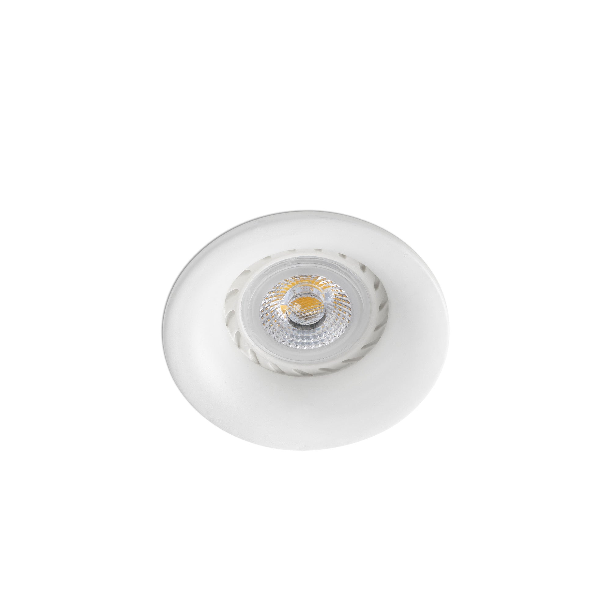 Luz empotrable NEÓN R en blanco mate de aluminio FARO 43399, ideal para iluminación de techo interior en hogar u oficina, compatible con bombillas GU10 y MR16