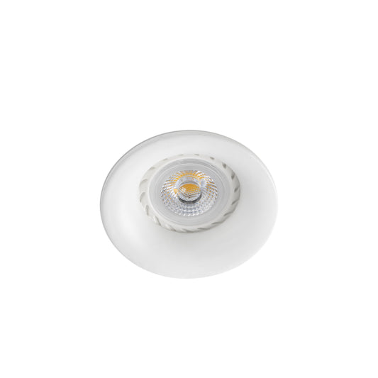 Luz empotrable NEÓN R en blanco mate de aluminio FARO 43399, ideal para iluminación de techo interior en hogar u oficina, compatible con bombillas GU10 y MR16