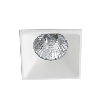 Luz empotrable de techo NEÓN SQ en blanco mate de aluminio FARO 43400, diseño interior para iluminación hogar con casquillo GU10 o MR16