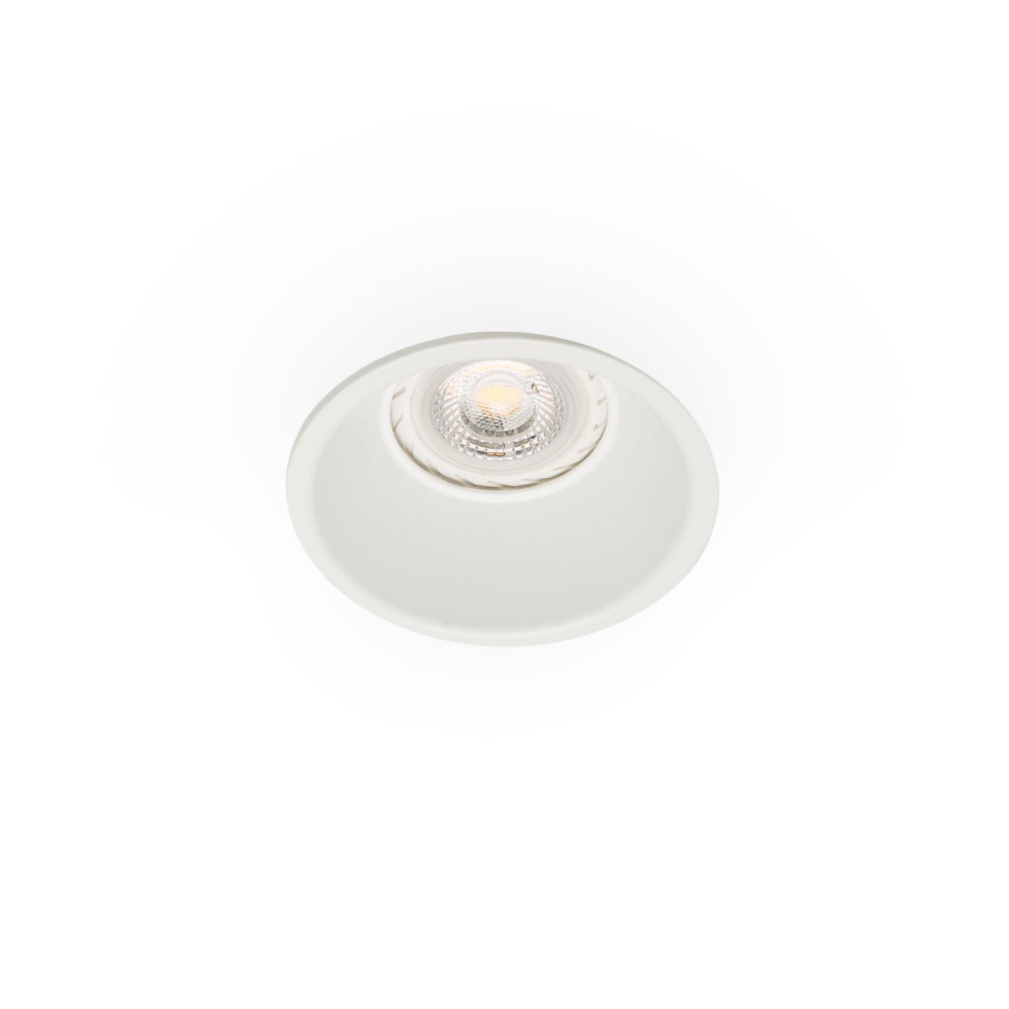 Luminaria empotrable GAS blanco mate de aluminio FARO 43404, diseño minimalista para iluminación LED GU10 de baja luminancia en techos interiores