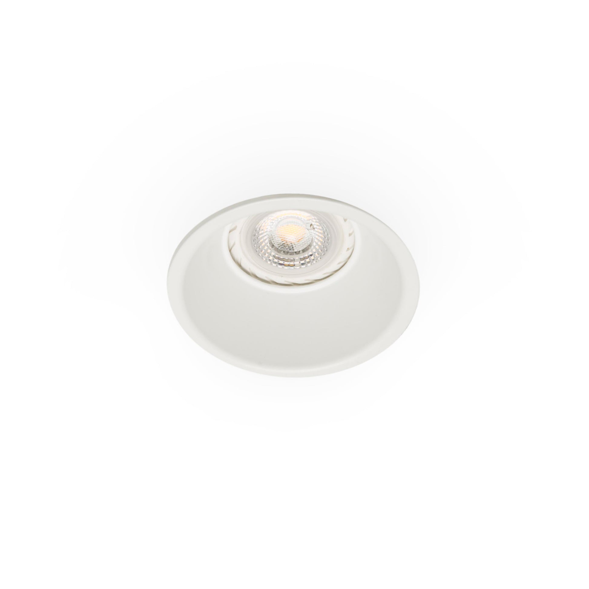 Luminaria empotrable GAS blanco mate de aluminio FARO 43404, diseño minimalista para iluminación LED GU10 de baja luminancia en techos interiores