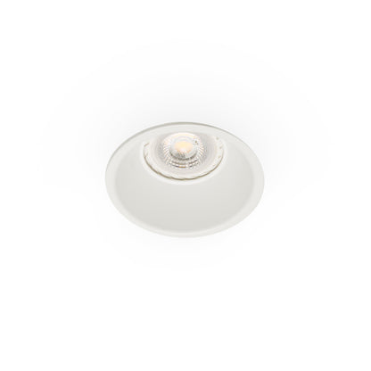 Luminaria empotrable GAS blanco mate de aluminio FARO 43404, diseño minimalista para iluminación LED GU10 de baja luminancia en techos interiores