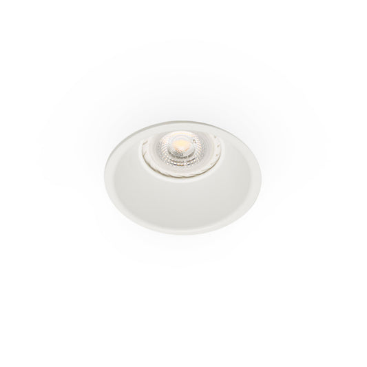 Luminaria empotrable GAS blanco mate de aluminio FARO 43404, diseño minimalista para iluminación LED GU10 de baja luminancia en techos interiores