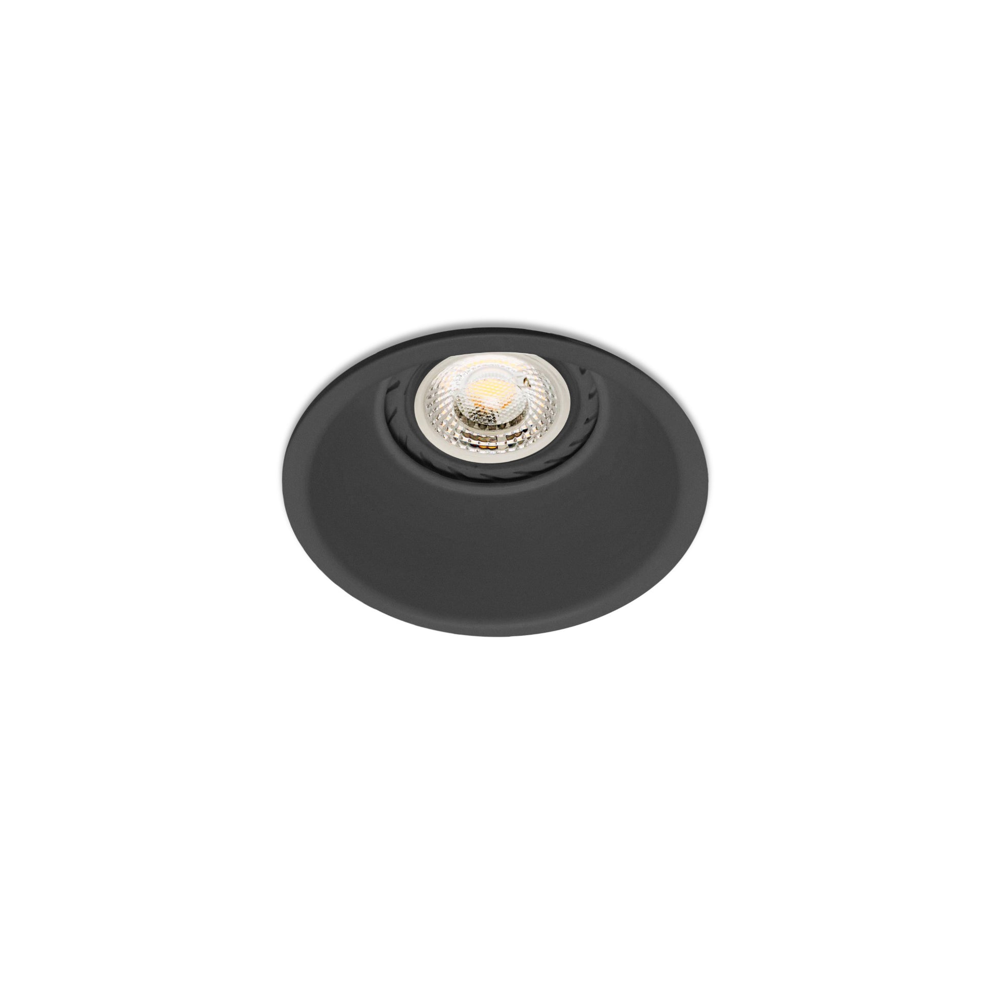 Luminaria empotrable GAS negra de aluminio FARO modelo 43405 para iluminación interior de techo con bombilla GU10 LED de baja luminancia, ideal para hogar y oficina