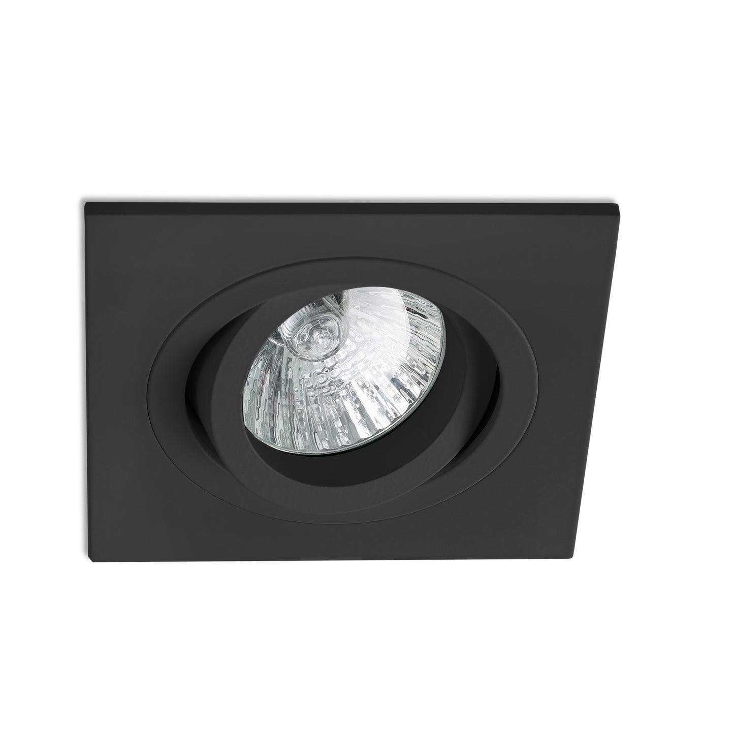 Luz empotrable RADON SQ negra FARO modelo 43406, luminaria orientable de aluminio para techo interior iluminación hogar