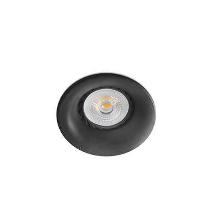 Luminaria empotrable de techo NEÓN R negra mate de aluminio, modelo FARO 43409, serie 4343 para iluminación interior del hogar