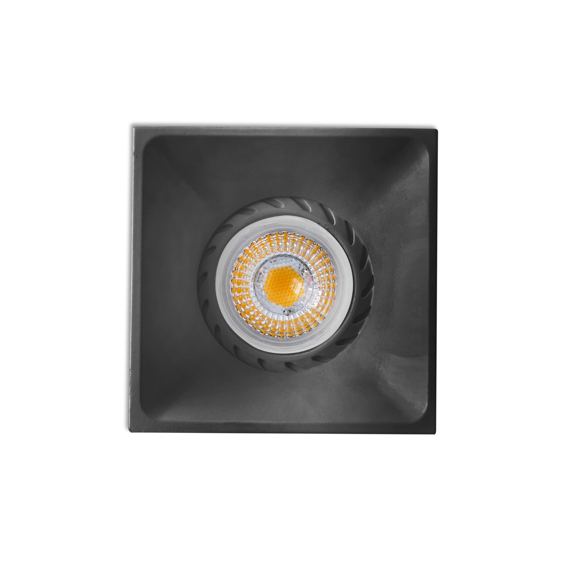 Empotrable de techo NEÓN SQ negra de aluminio mate FARO 43410 con bombilla GU10 LED para iluminación interior del hogar