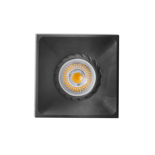 Empotrable de techo NEÓN SQ negra de aluminio mate FARO 43410 con bombilla GU10 LED para iluminación interior del hogar