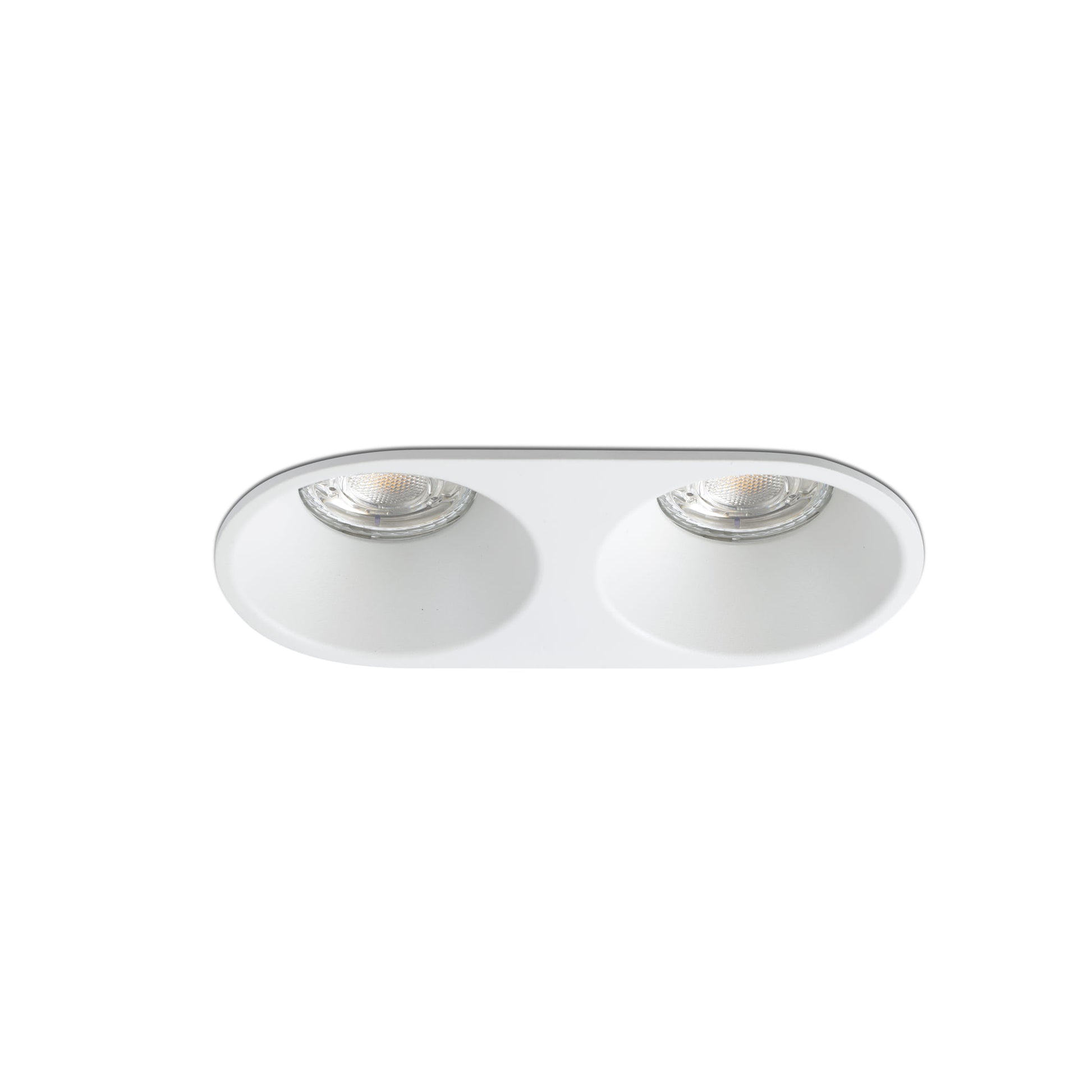 Luminaria empotrable GAS 2L blanca de aluminio FARO modelo 43420 para iluminación interior en techo con bombillas GU10 LED ahorro energético serie 4341