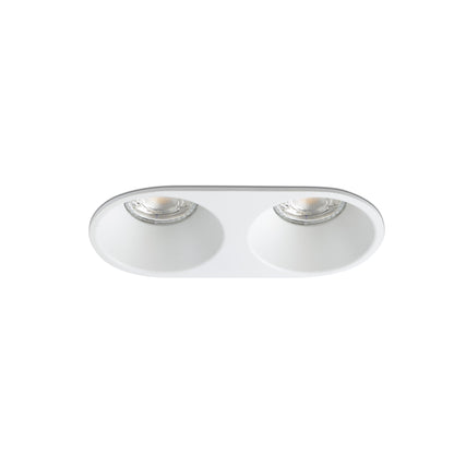 Luminaria empotrable GAS 2L blanca de aluminio FARO modelo 43420 para iluminación interior en techo con bombillas GU10 LED ahorro energético serie 4341