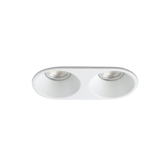 Luminaria empotrable GAS 2L blanca de aluminio FARO modelo 43420 para iluminación interior en techo con bombillas GU10 LED ahorro energético serie 4341