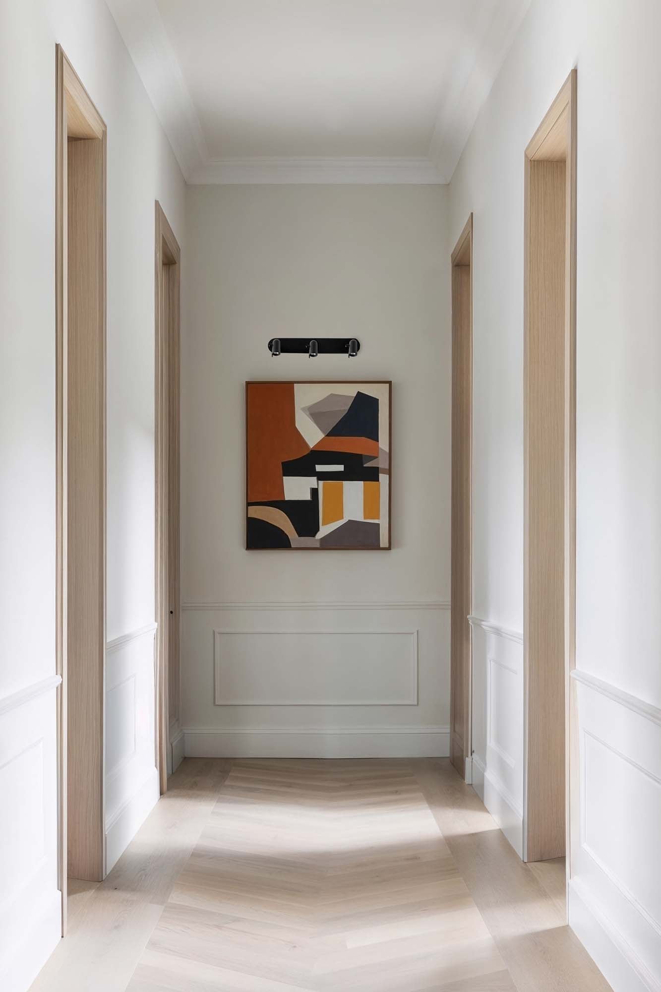 Lámpara de pared ORLEANS 3L negro FARO 43527 en ambiente interior minimalista, luminaria de superficie en acero para hogar con iluminación LED