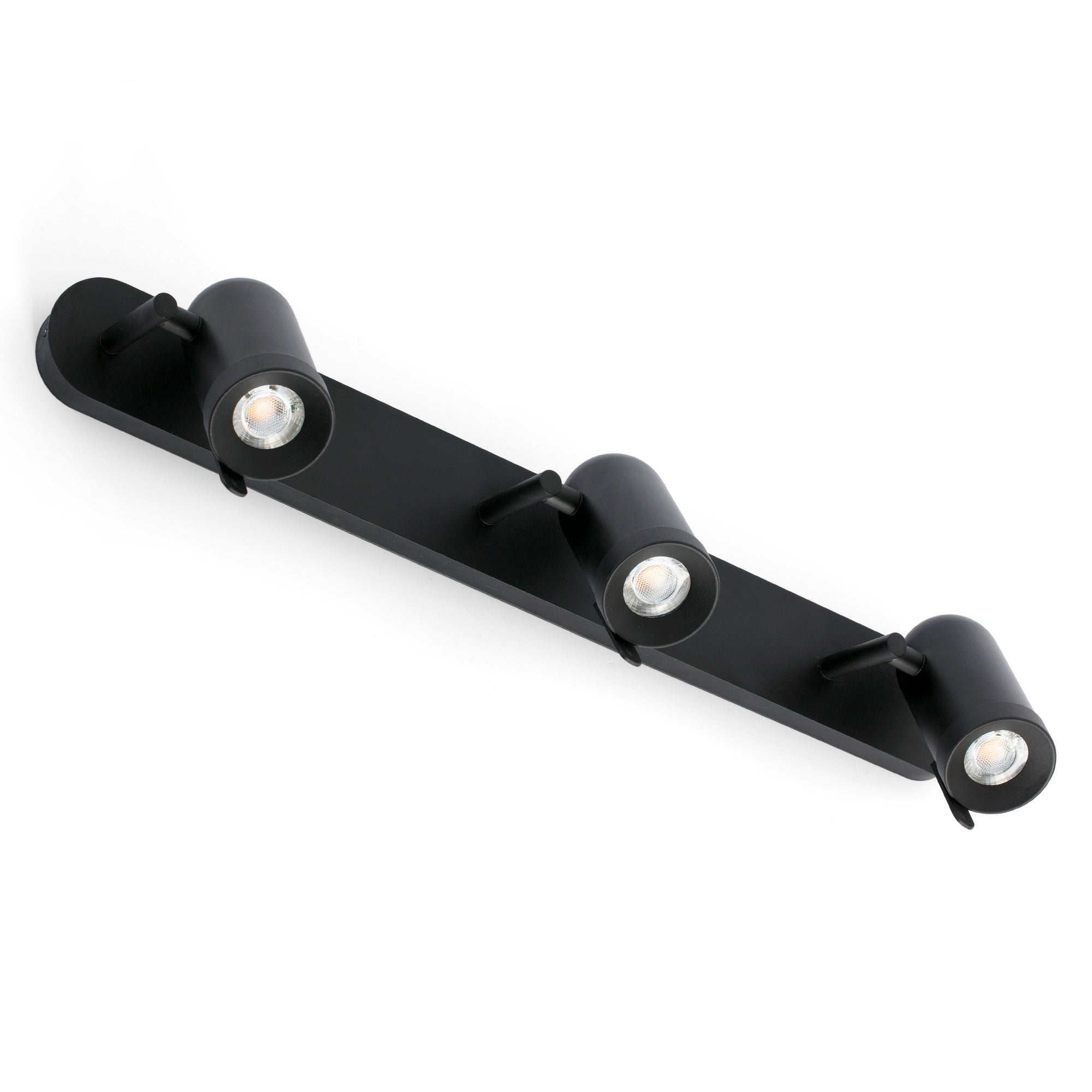 Lámpara de pared ORLEANS 3L negro FARO 43527, diseño minimalista de acero para iluminación LED interior en hogar
