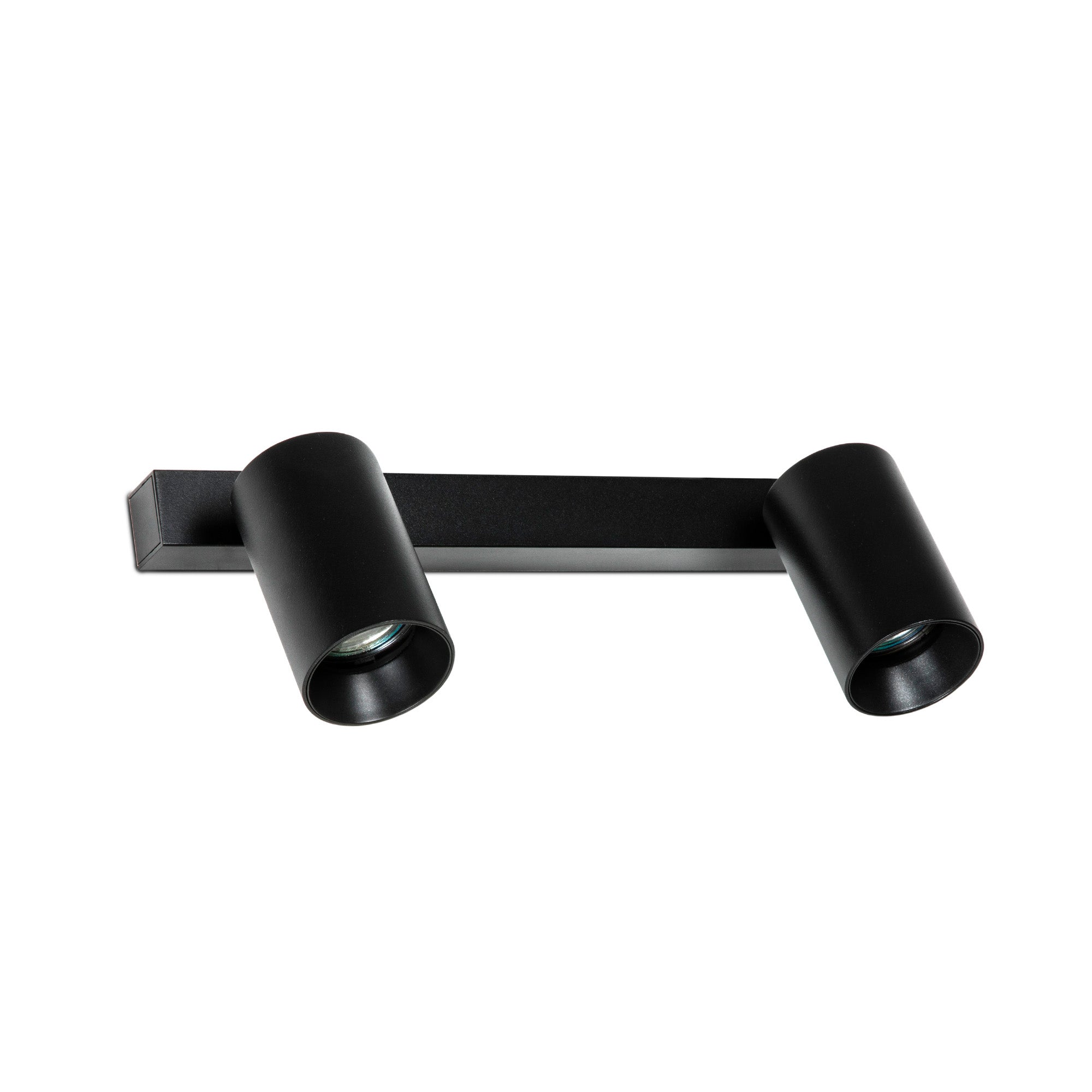 Aplique plafón STAN 2L negro mate de aluminio, luminaria interior orientable GU10 LED para pared, modelo FARO 43743