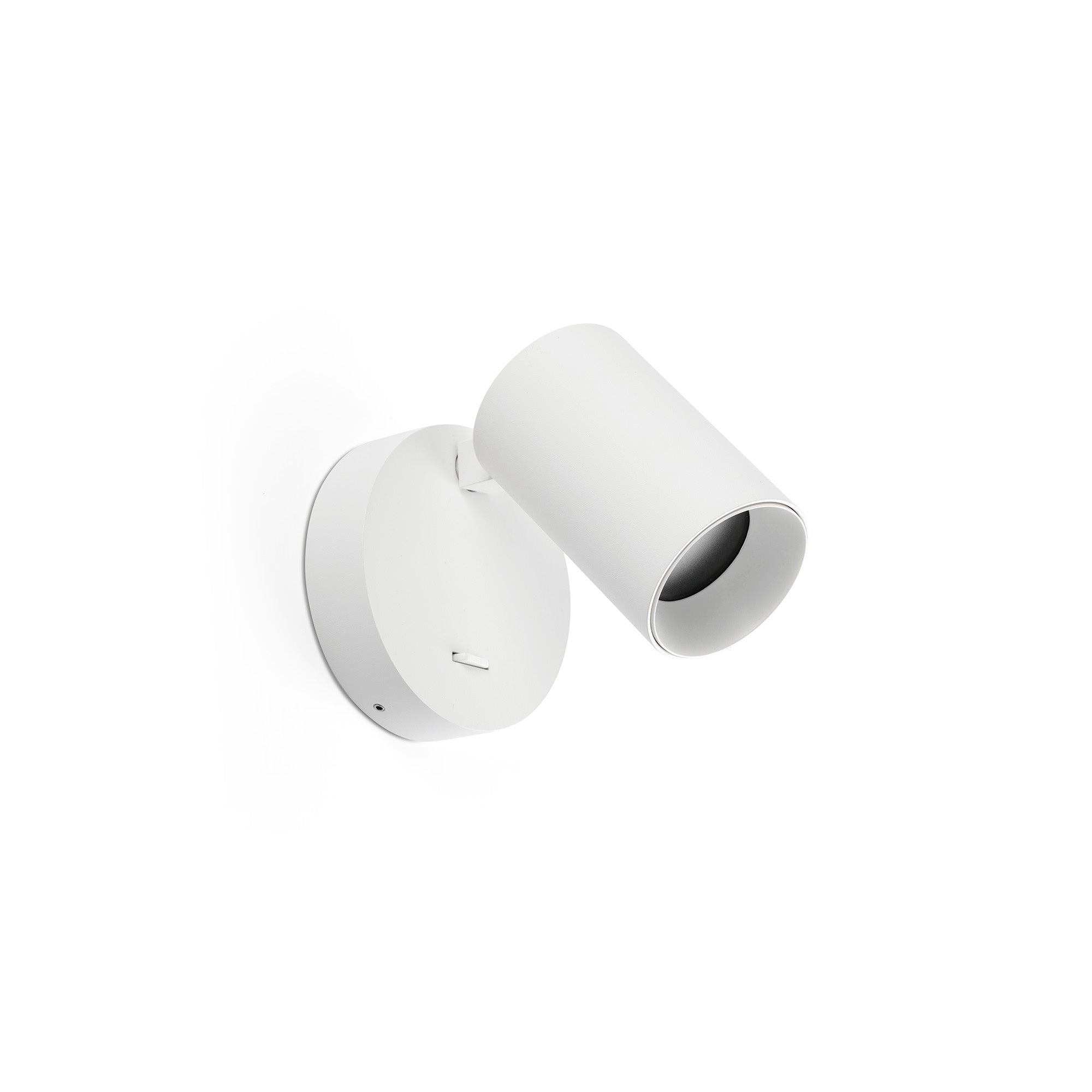 Aplique de pared STAN blanco con interruptor FARO 43767, luminaria de superficie interior en aluminio y ABS para dormitorio, compatible con bombilla GU10 LED