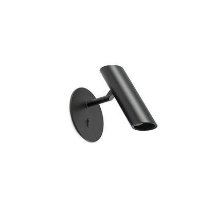 Aplique de pared LEO negro mate FARO 43793, luminaria superficie interior en aluminio con COB LED 2700K para deco hogareña y luz de acento