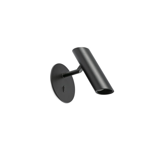 Aplique de pared LEO negro mate FARO 43793, luminaria superficie interior en aluminio con COB LED 2700K para deco hogareña y luz de acento
