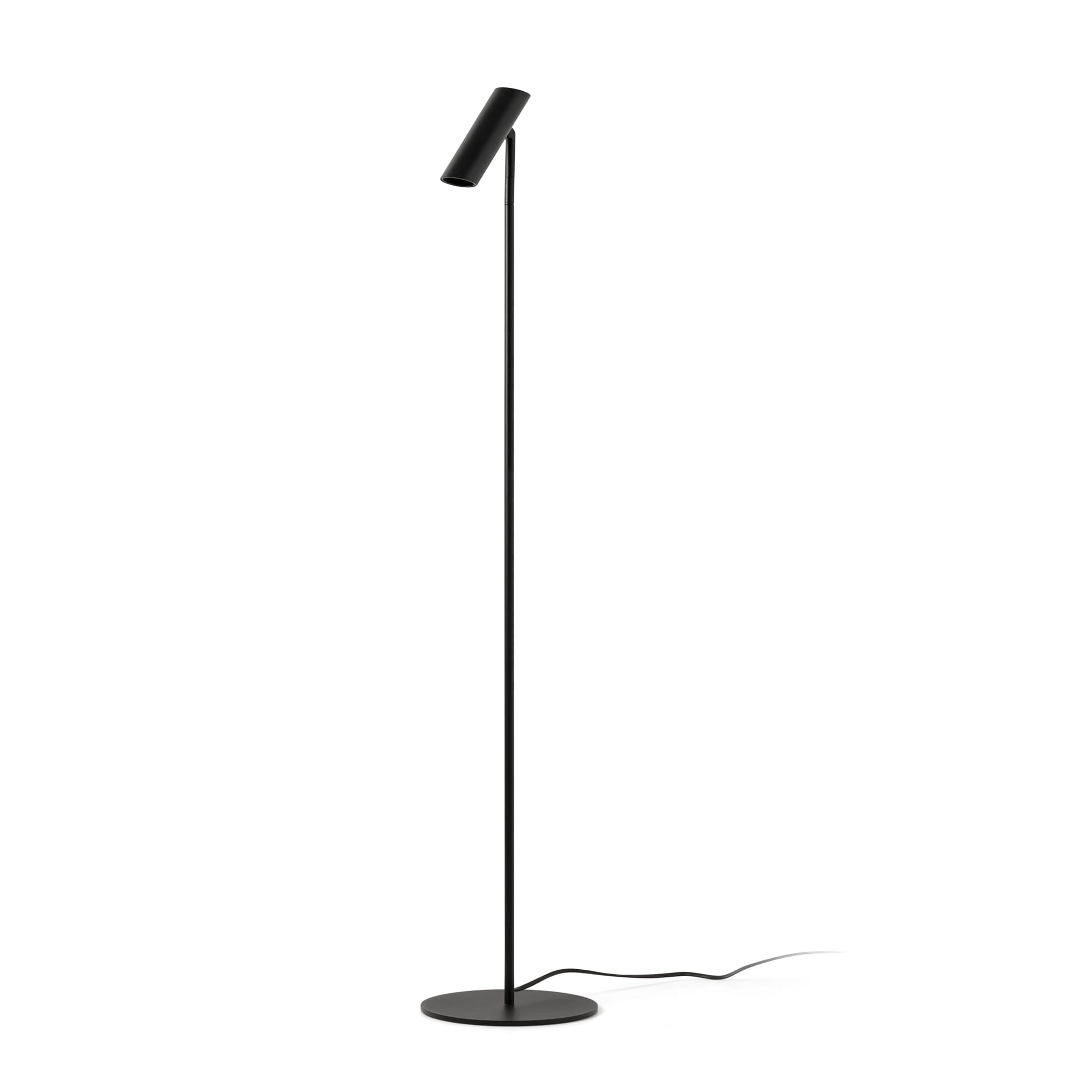 Lámpara de pie LEO negro mate de FARO, modelo 43799, diseño minimalista en aluminio con luz LED para iluminación de acento interior