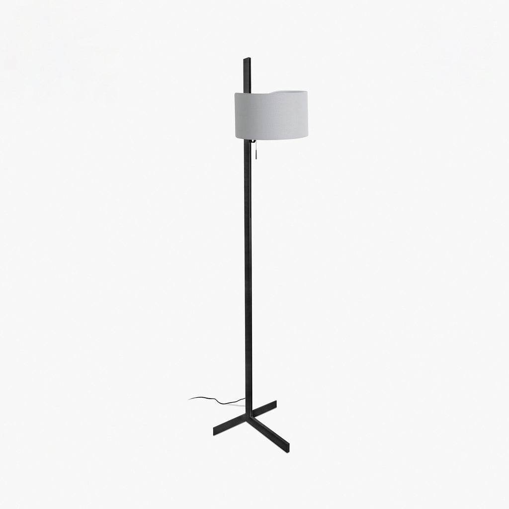 Lámpara de salón STAND UP FARO modelo 57211-03 en negro y gris, diseño minimalista de aluminio y textilene para iluminación interior del hogar, luminaria de superficie moderna
