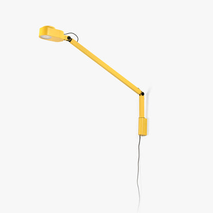 Aplique de pared LED INVITING en amarillo FARO 57320, luminaria regulable de aluminio para interior, superficie montaje, ideal para lectura y estudio